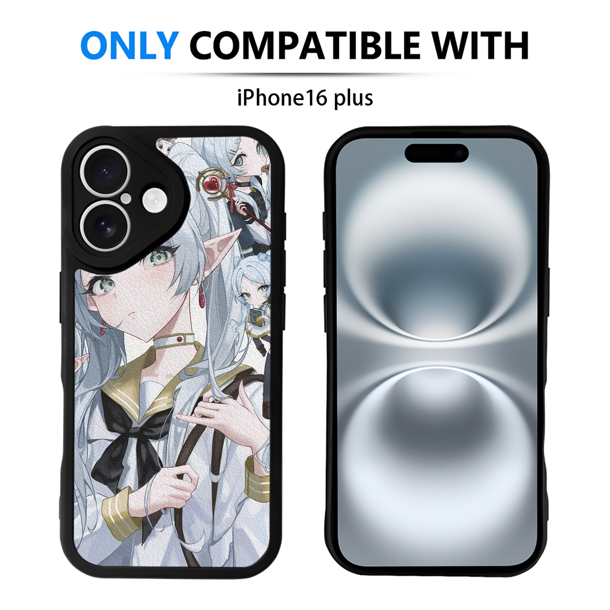 （画像用） 葬送のフリーレン Frieren 【iPhone 16シリーズ対応】シリコンスマホケース（レザー調） 材質：シリコン